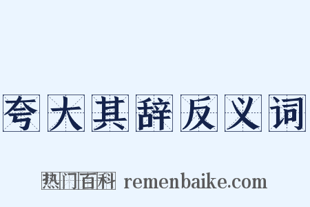 夸大其辞反义词是什么意思的图片